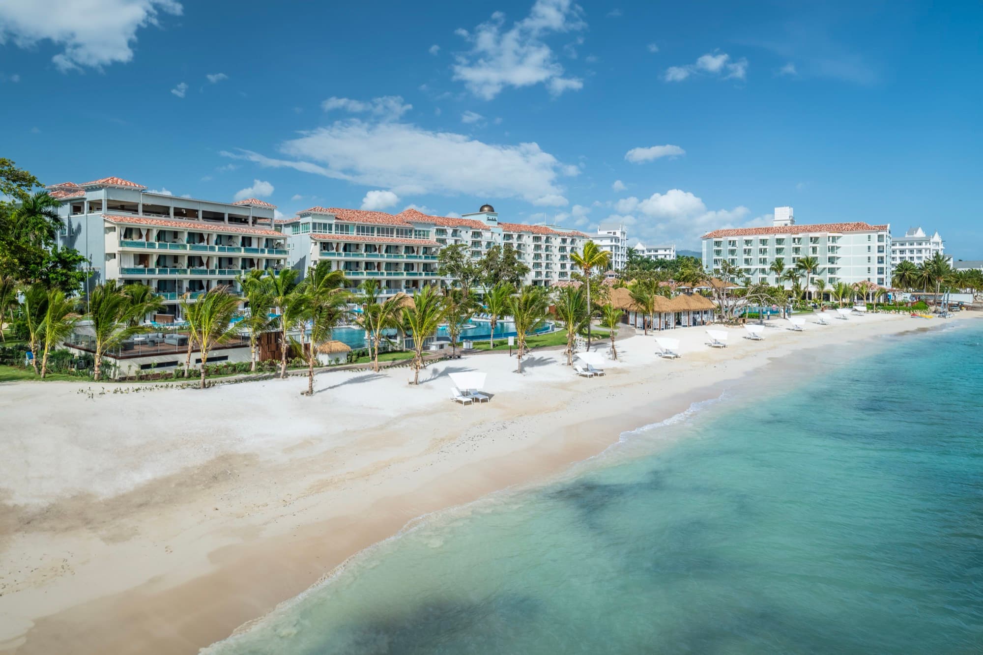 The beach at Sandals Dunn’s River
