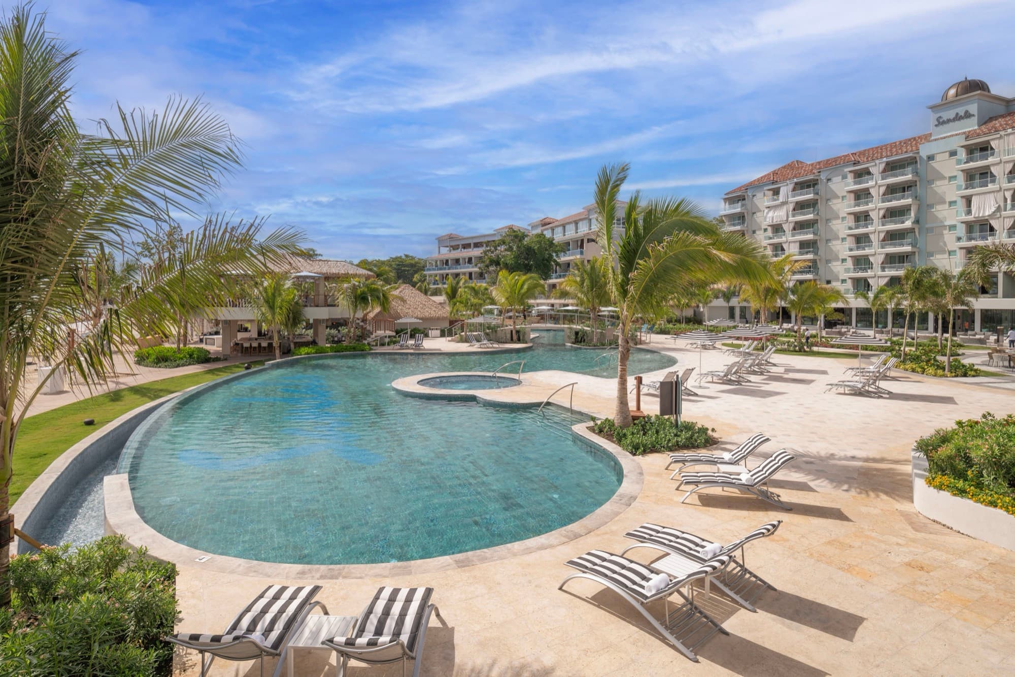 The west pool at Sandals Dunn’s River