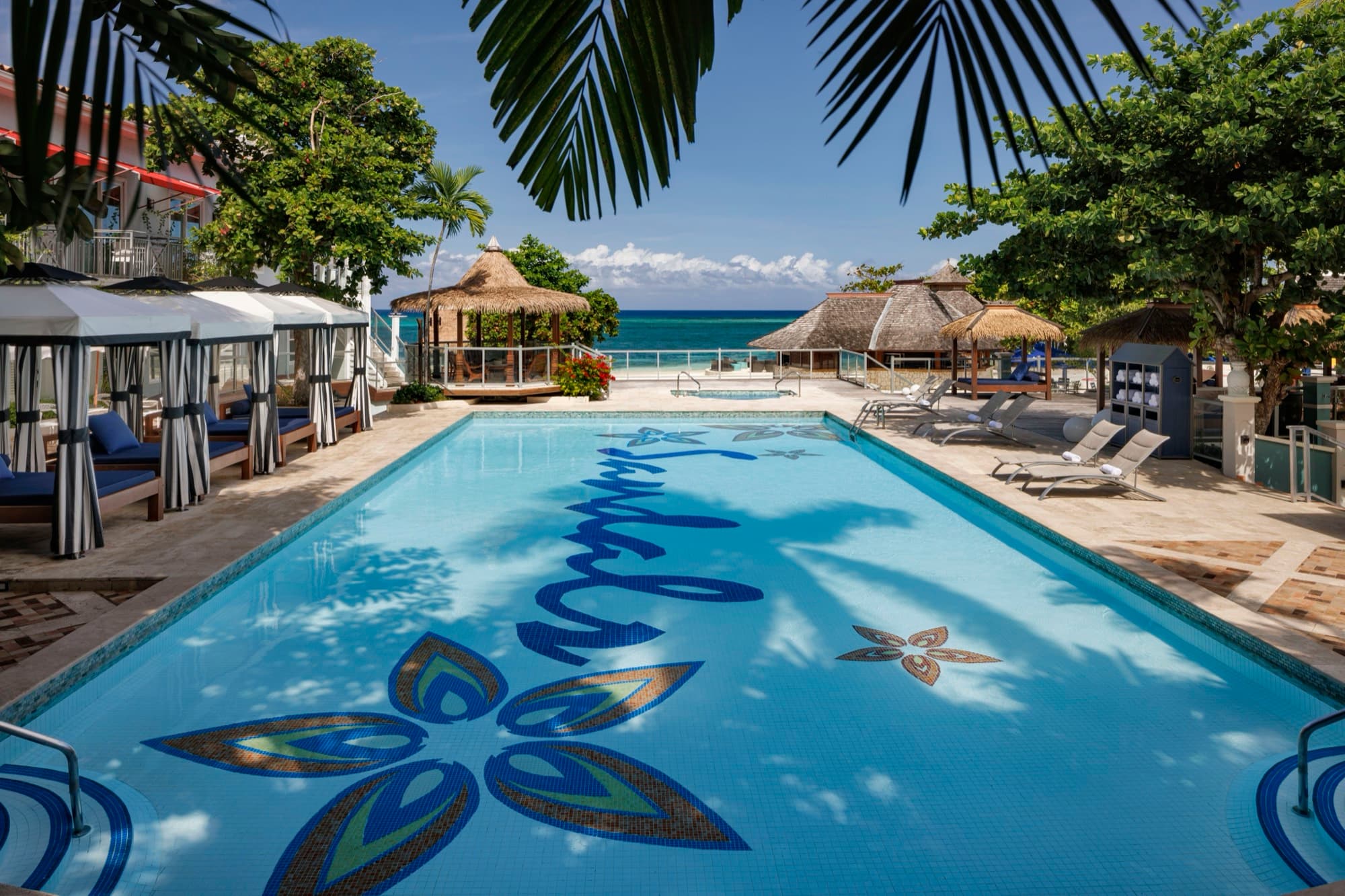 The main pool at Sandals Montego Bay