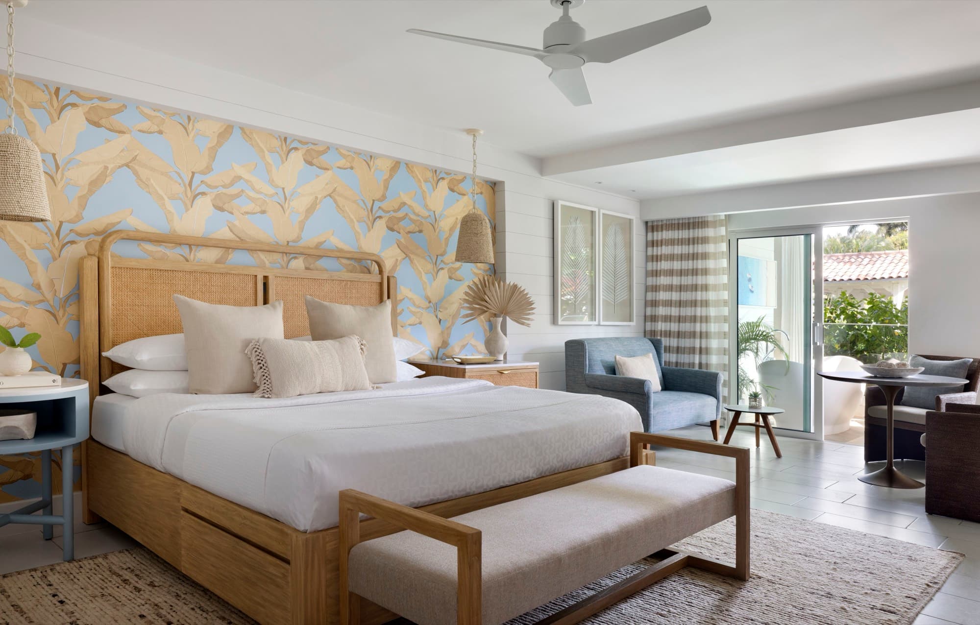 A guest bedroom at Sandals Montego Bay