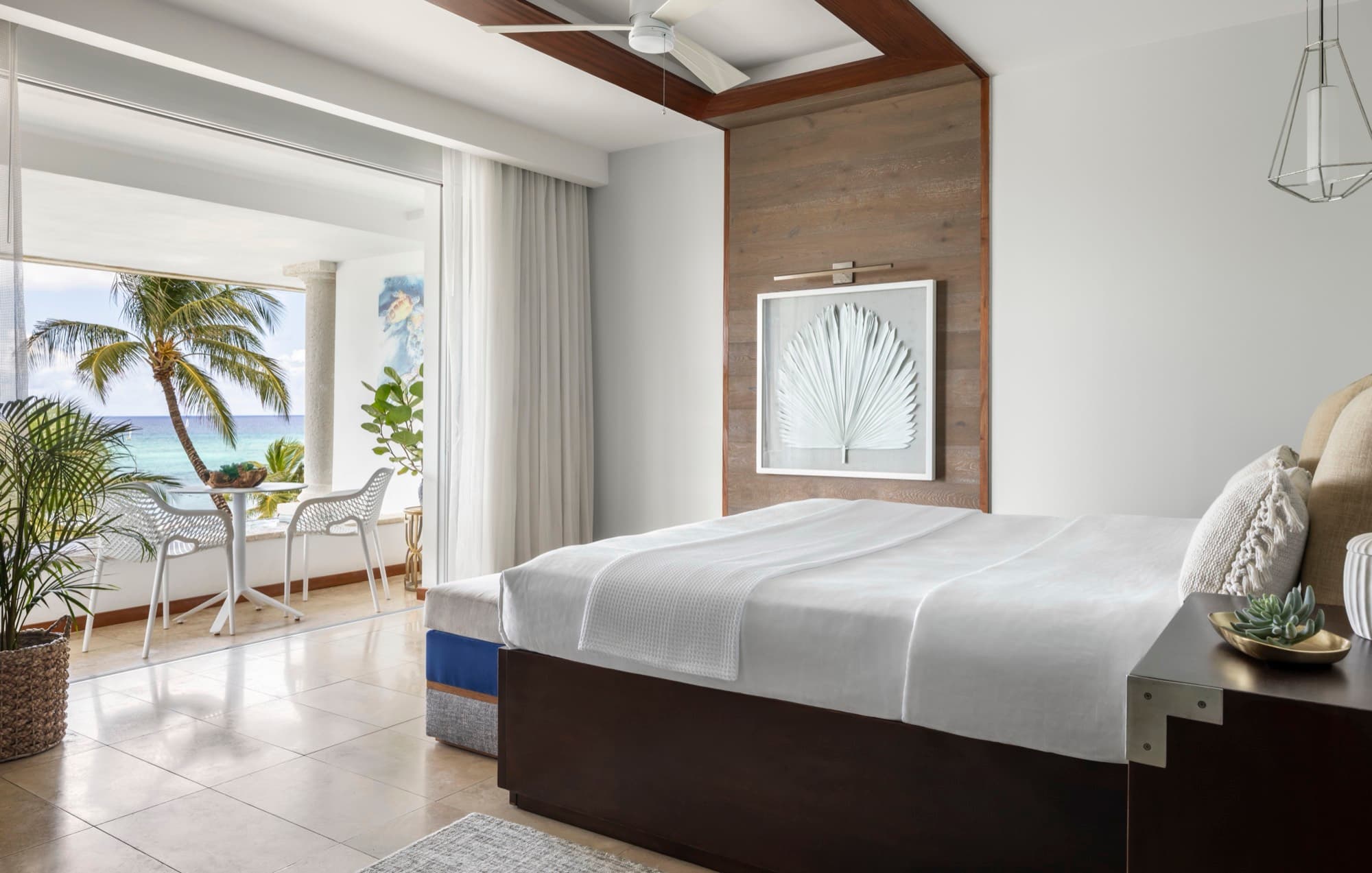 A suite bedroom at Sandals Royal Barbados