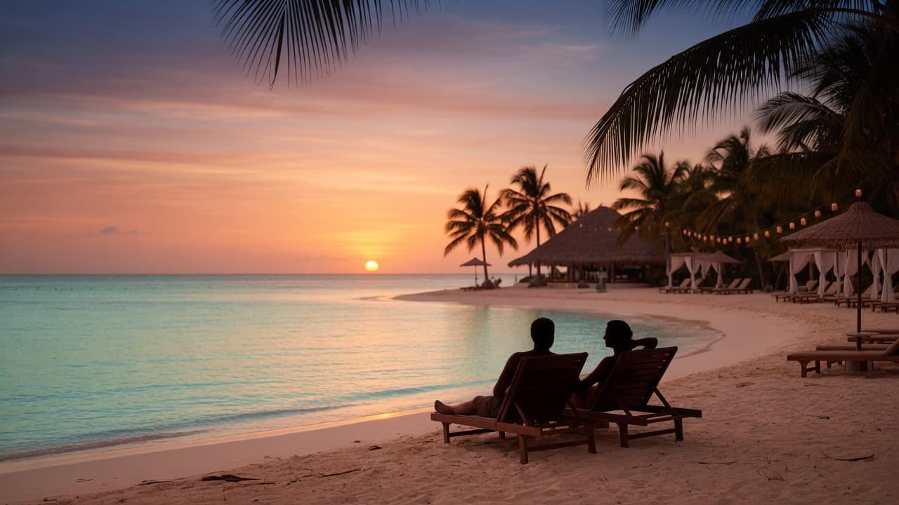 Sandals couples beach