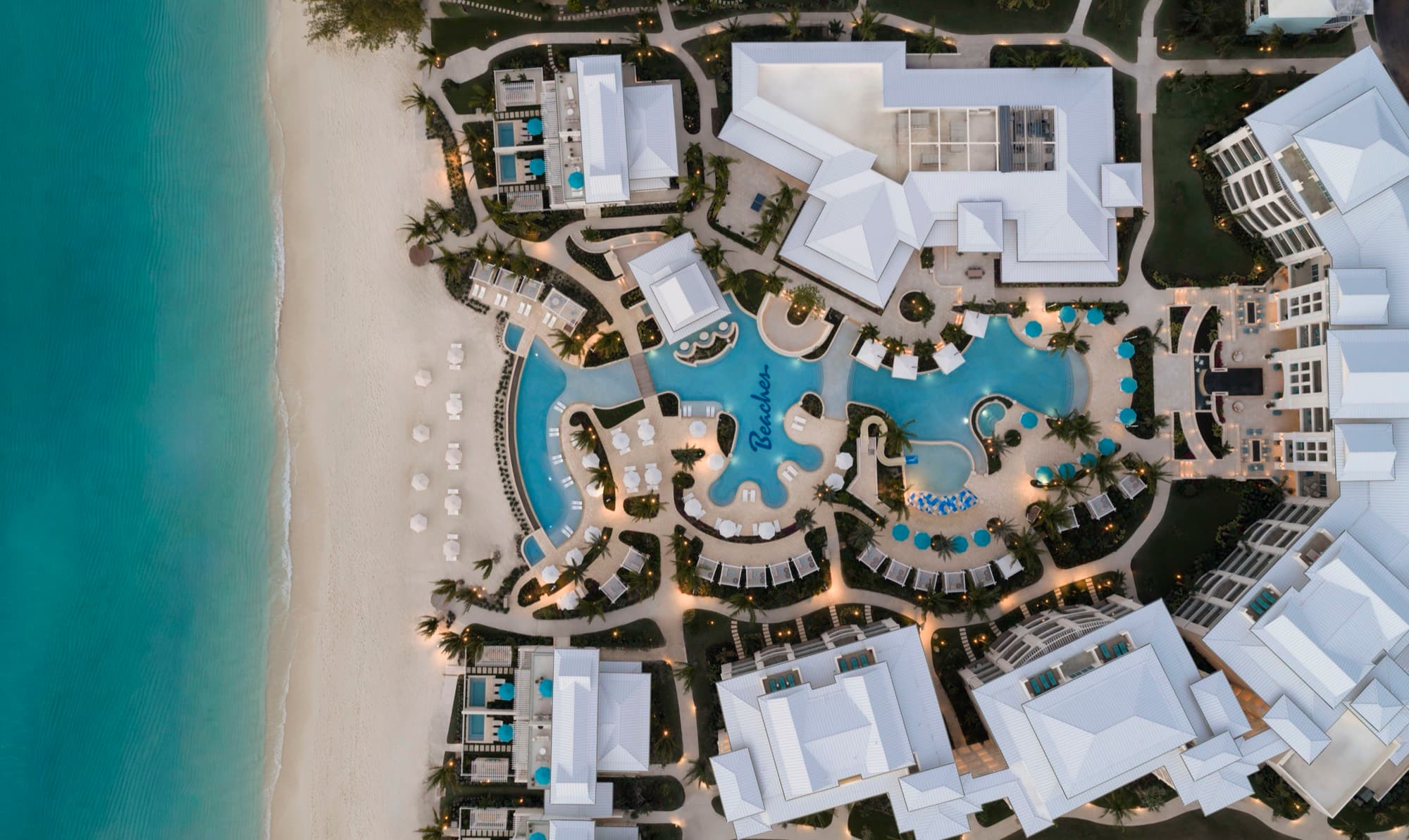 Treasure Beach pool from above at Beaches Turks & Caicos
