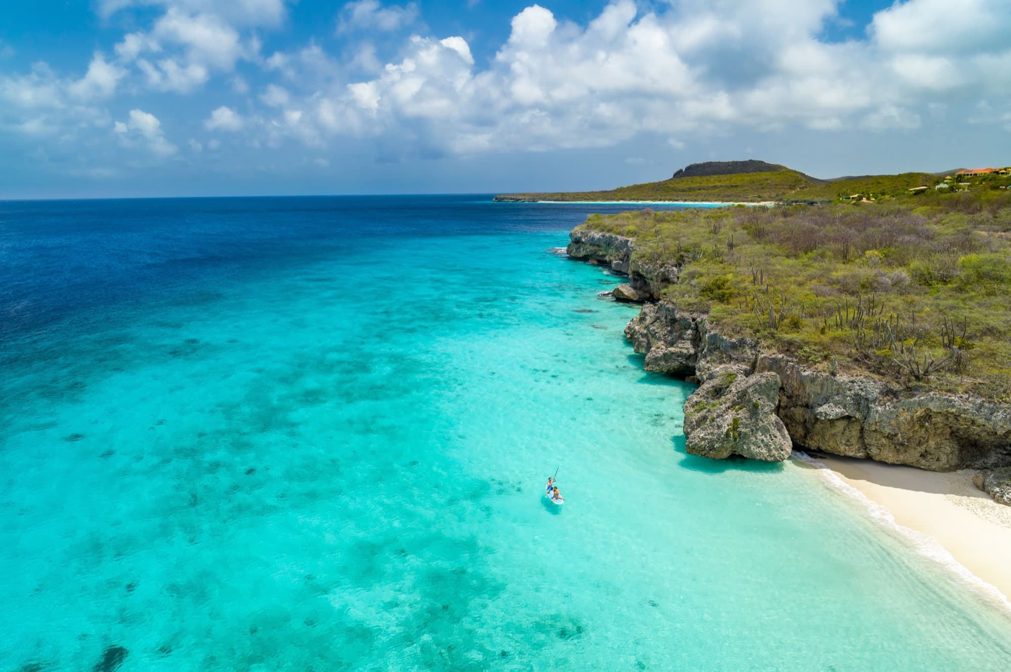 Paddleboarding off Cas Abao Beach at Sandals Royal Curaçao